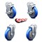 Service Caster 5 Inch Blue Polyurethane Wheel Swivel Bolt Hole Caster Set with 2 Brake SCC SCC-BH20S514-PPUB-BLUE-TLB-2-S-2 - alternate 5